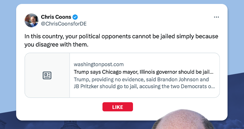 In this country, your political opponents cannot be jailed simply because you disagree with them.


