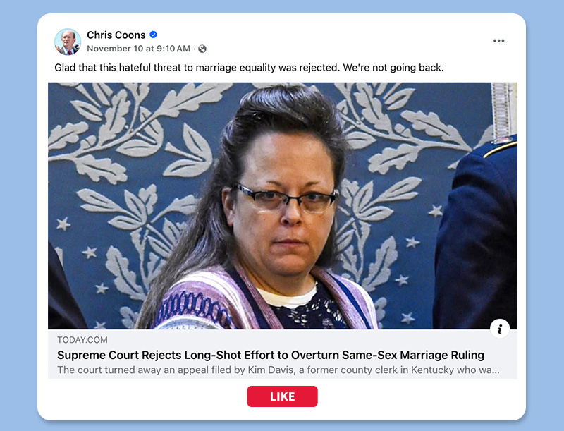 Glad that this hateful threat to marriage equality was rejected. We're not going back.
