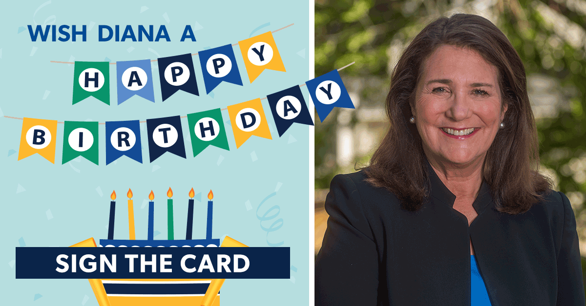 WISH DIANA A HAPPY BIRTHDAY SIGN THE CARD